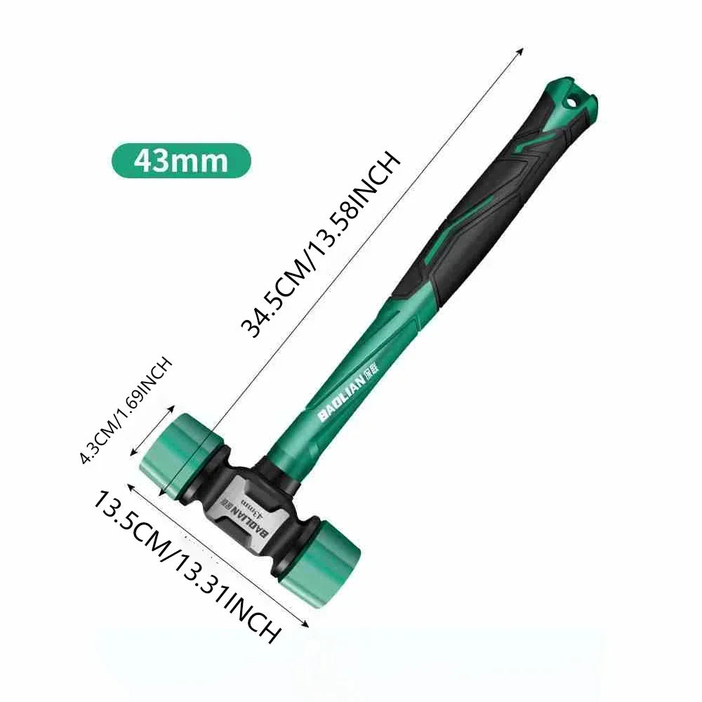 Rubber Hammer Transformable Multifunctional High Resilience Rubber Hammer Anti-vibration and Non-slip Professional Work Tools