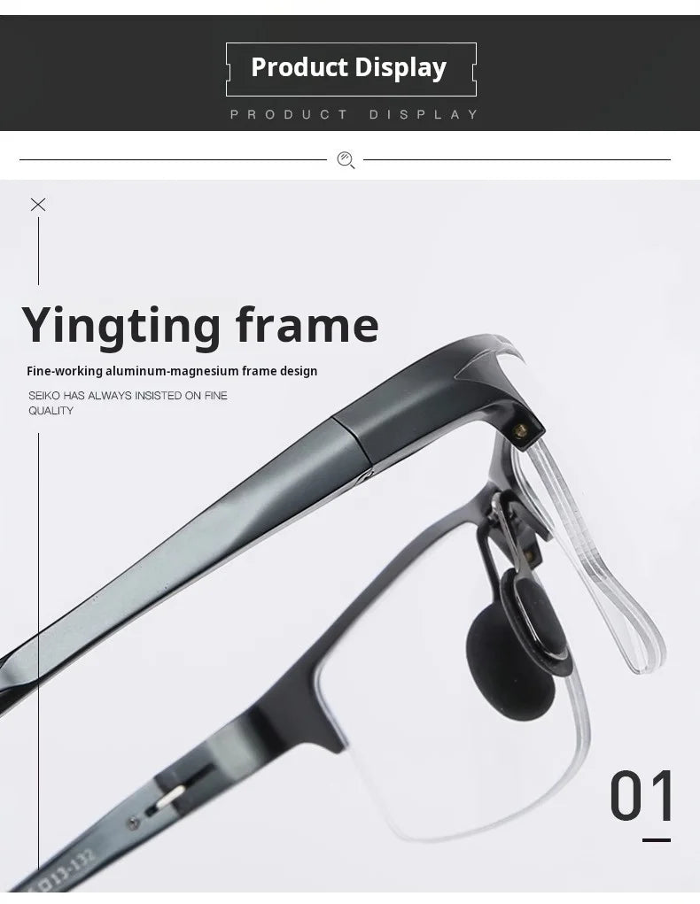 Lightweight Aluminum Magnesium Sports Cycling Half Frame Eyeglasses Frames