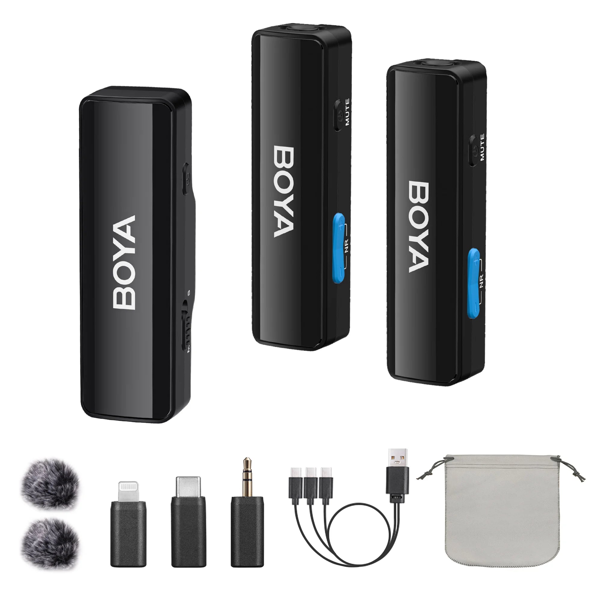 A Wireless Lavalier Microphone for iPhone 15/16 Series OPPO Samsung Xiaomi Go Pro SONY DSLR Cameras Vlog Recording