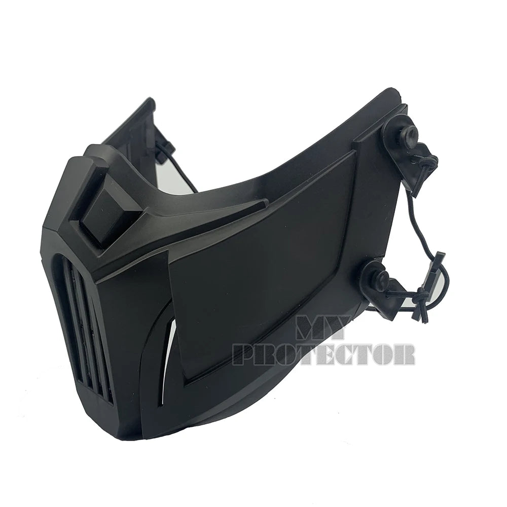 Tactical Airsoft Mask Outdoor Paintball Half Face Iron Warrior Protective Mask Shooting Protection Mouth Mask Hunting Equipment