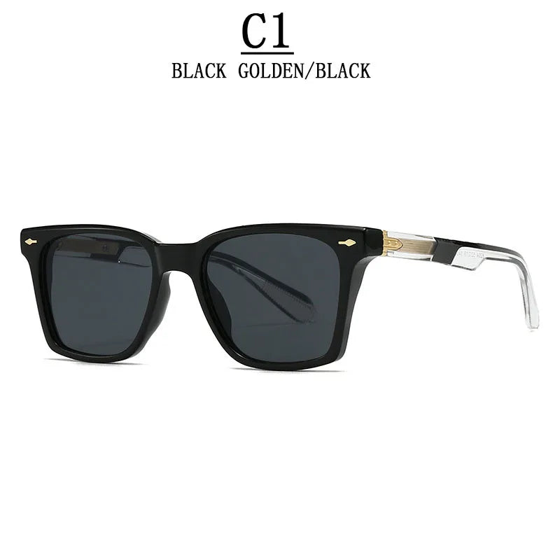 Square Vintage Sunglasses With UV400 Protection