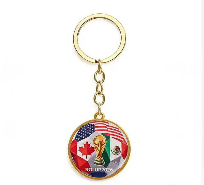 2026 World Cup Football Fan Metal Keychain Soccer Sports Souvenir