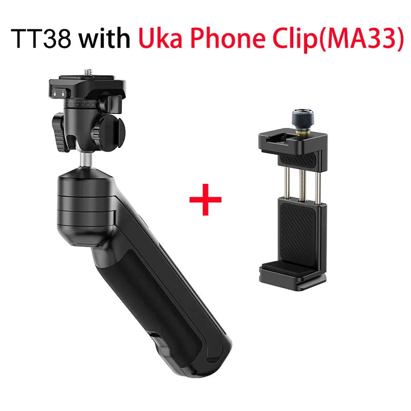 One-click Quick Release Tripod Uka Tripod Top Handle Grip for Camera Netting bracket with a Hidden Hook 180° Tilt