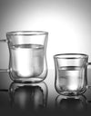 220/300/400ml Double Wall Glass Espresso Cups Clear Coffee Mug With Handle For Hot Cold Beverage Milk Juice Drinkware Set