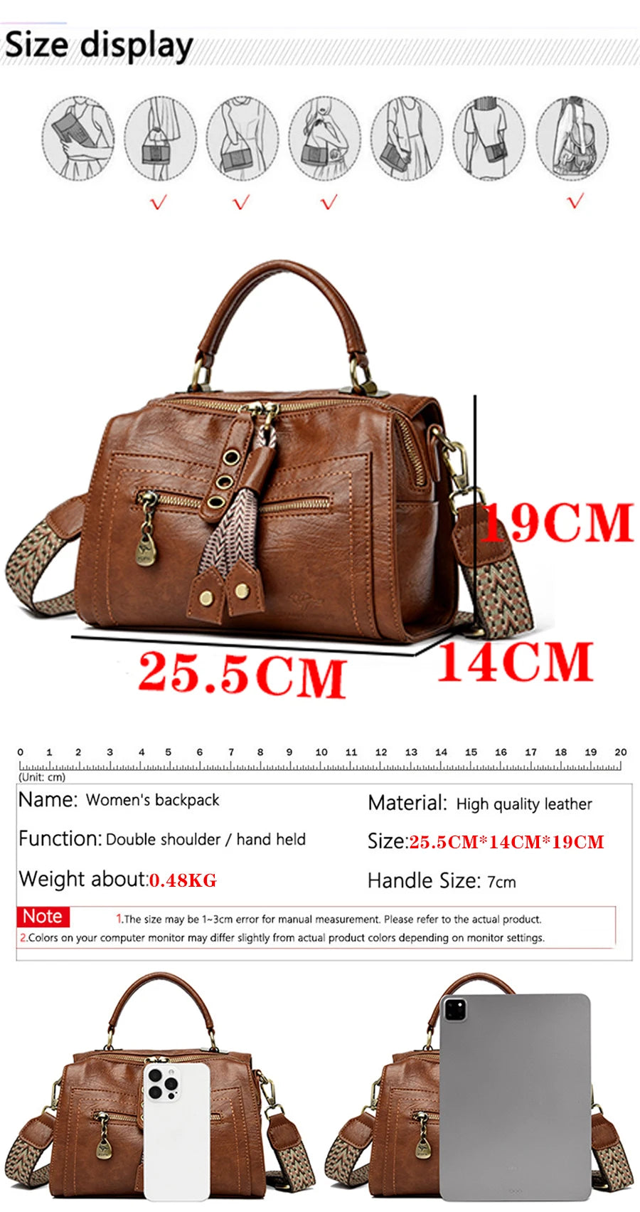 Handbags High Quality Leather Shoulder Bags Designer Solid Color Handbag