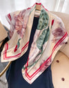 Square Women Scarves Silk Office Ladies Hair Neck Bandanna Headband Foulard Headcloth Muslim Headscarf Female muffler