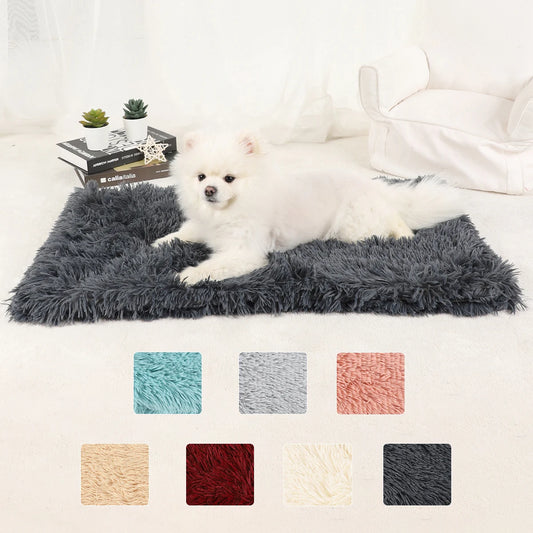Washable Plush Pet Blanket Bed Mat for Dogs and Cats