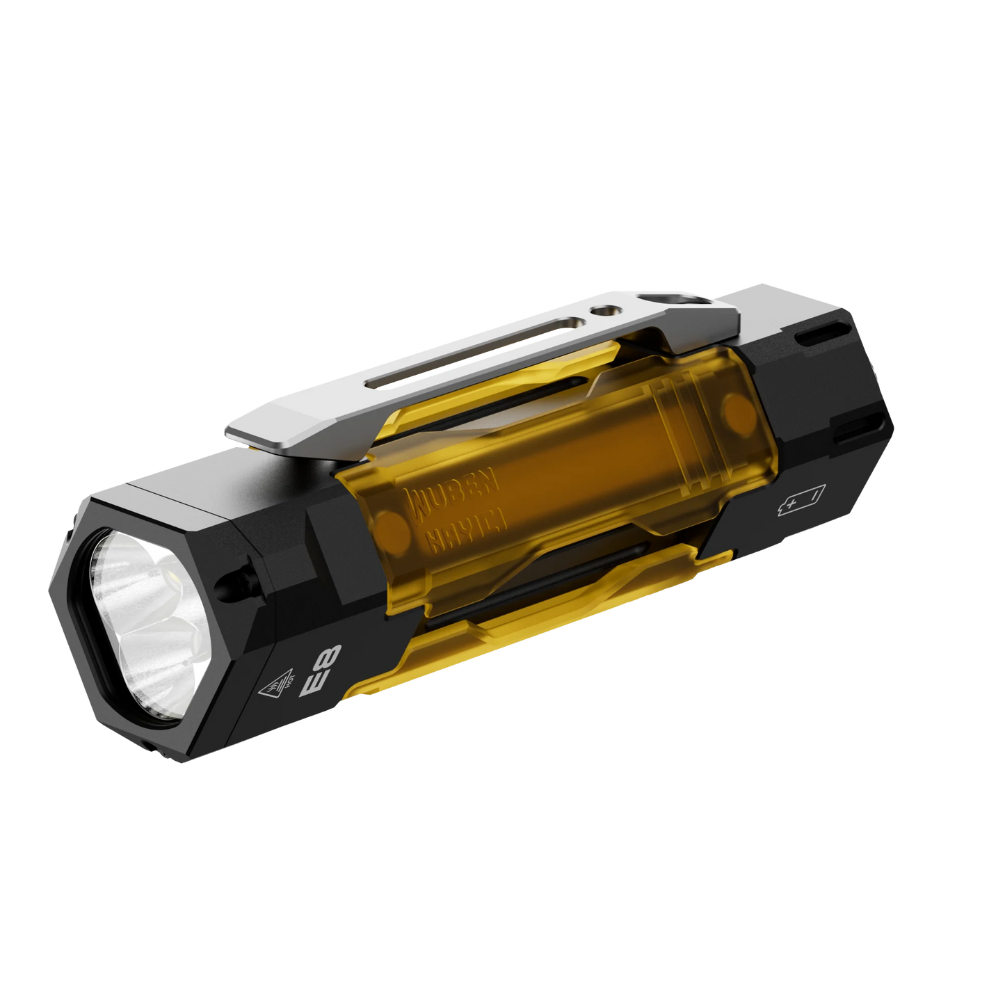 1300 Lumen Rechargeable EDC Flashlight With UV Light And Magnetic Panels