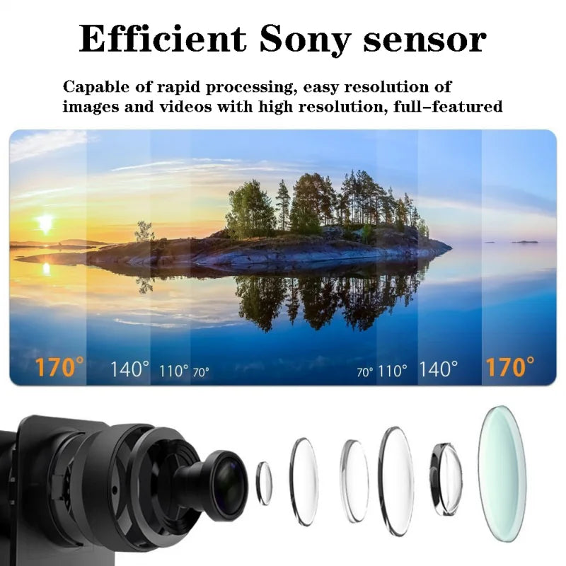 4K WiFi Action Camera with 2 Inch Display and 30M Waterproof Housing