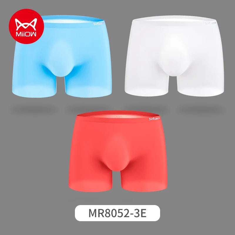 3-Pack Men's Ice Silk Underpants – Lightweight & Cool