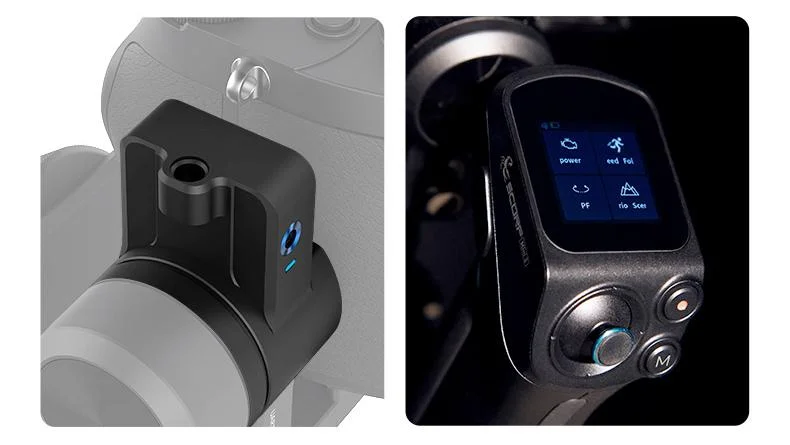 Mini 2 Handheld Gimbal 3-Axis Mirrorless & Action Camera Smartphone with AI tracker Magnetic Fill, 1.2kg Payload