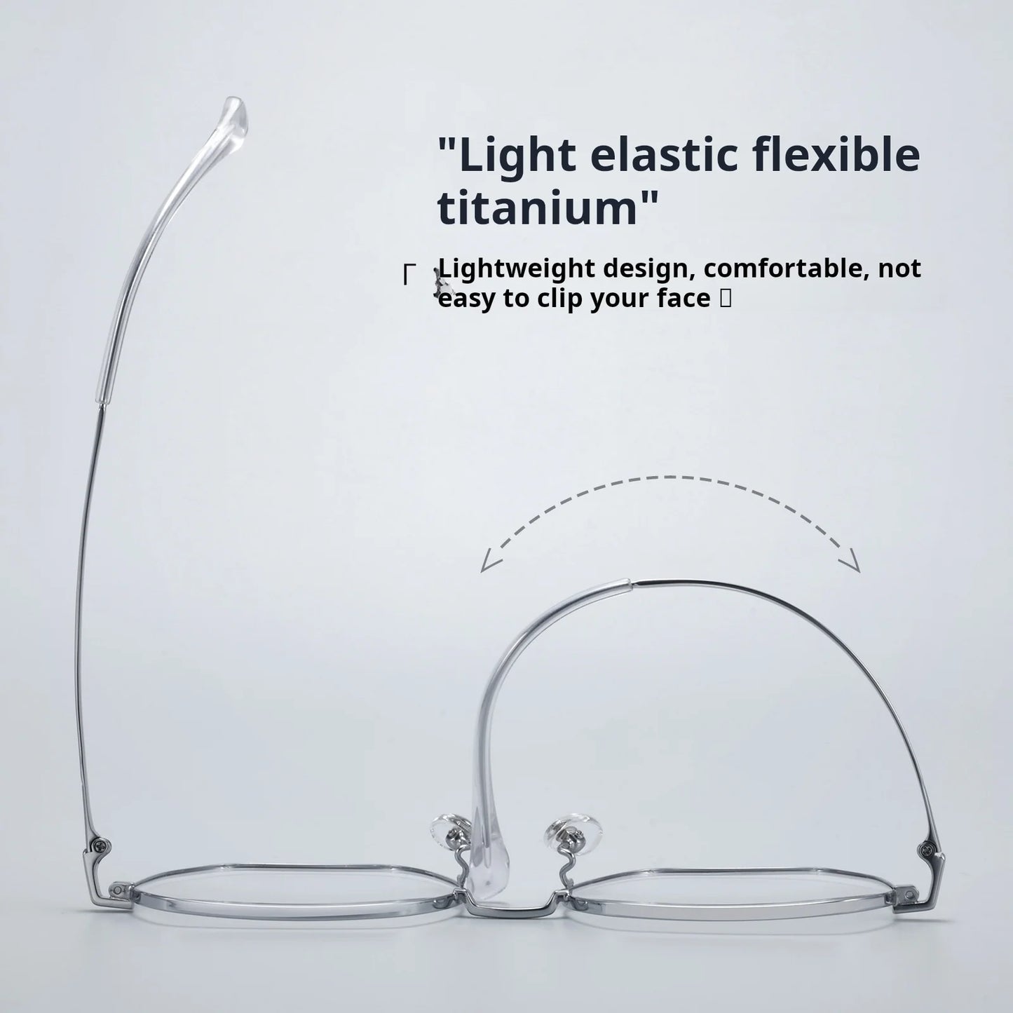 Retro Polygonal Lightweight Titanium Progressive Multifocal Prescription Glasses