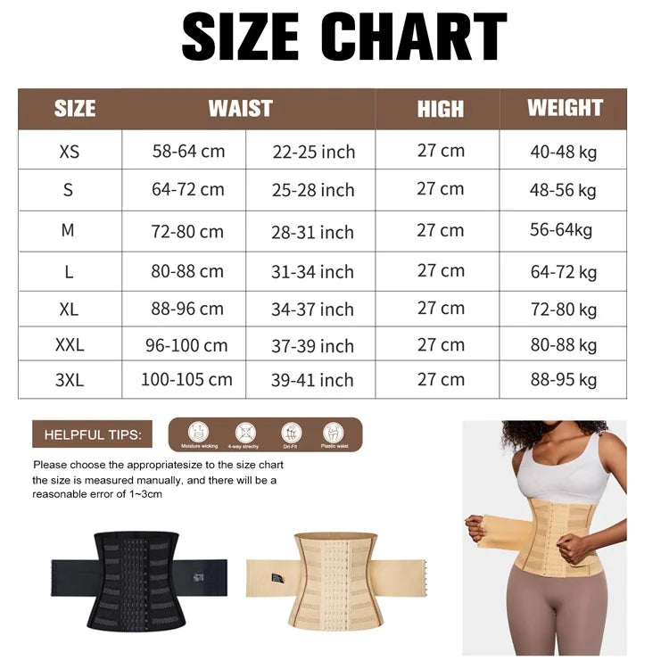 Double-Layer Waist Trainer Belt for Women – Slimming Tummy Wrap & Workout Shapewear