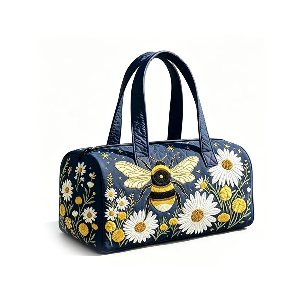 Tropical Starry Night Duffel Bag Flamingo Palm Tree Print Travel Navy Blue Quilted Overnight Bag for Women Summer Beach Vacation
