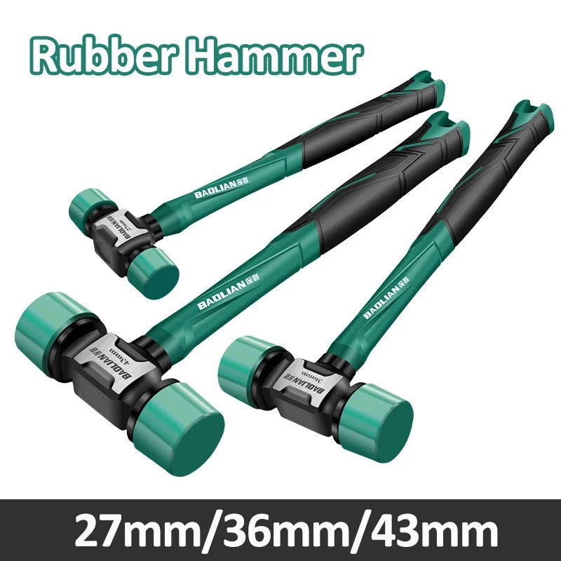 Rubber Hammer Transformable Multifunctional High Resilience Rubber Hammer Anti-vibration and Non-slip Professional Work Tools