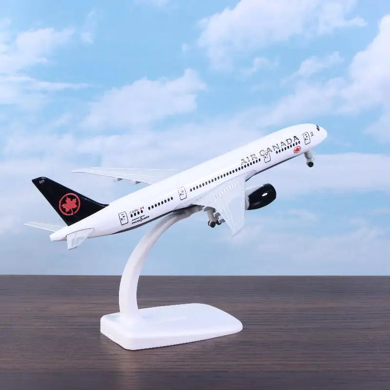 1 Set Alloy Metal Air Canada Airlines B787 Airways Diecast Airplanes Building Kit With Wheels 20cm Plane Model Toy