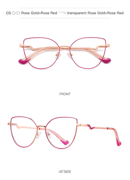 HONGMEI lunette Prescription glasses for women 's grade glasses Reading Eye in trend myopia Blue light filter 3043