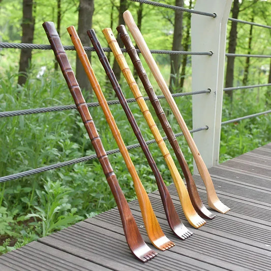 Long Handle Wooden Back Scratcher Massager Back Scratching Rake HouseholdWooden Body Massage Health Products