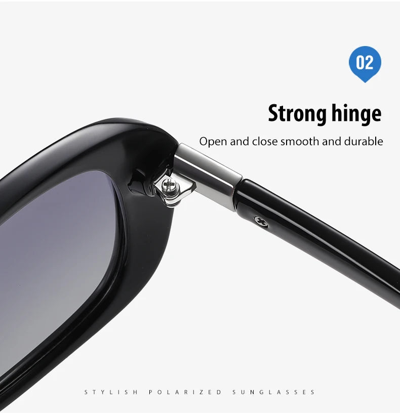 Diamond Gradient Polarized UV400 Square Sunglasses for Women Driving Travel Glasses