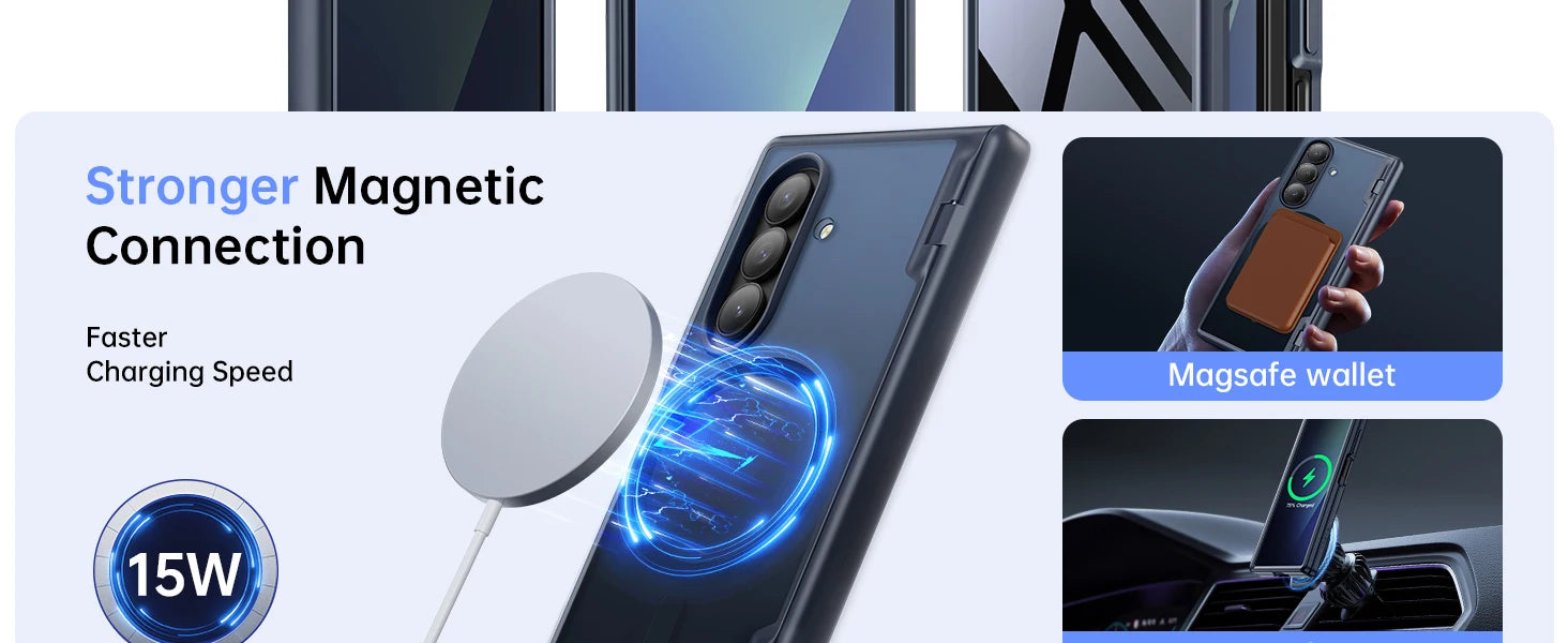 for Z Fold 7 Case with Privacy Screen Protector Full-Body Slim Coverage Hinge Protection Shockproof Phone Cover