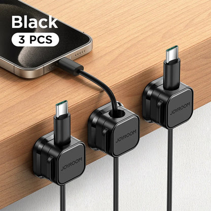 3/6 Pcs Magnetic Cable Clips Cable Smooth Adjustable Cord Holder Under Desk Cable Management Wire Keeper Cable Organizer