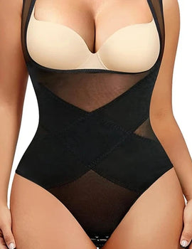 Womens Shapewear Bodysuit Thong Tummy Control Butt Lifter Body Shaper Seamless Waist Trainer Corset X-shaped Stomach Girdles
