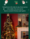 Christmas Decoration LED Ladder Light Strip Climbing Santa Claus Outdoor 8 Modes Christmas Tree For Home Window Christmas Decor