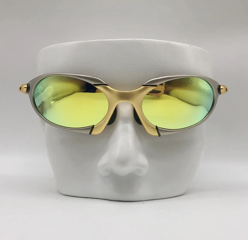 Polarized UV400 Cycling Sunglasses – Black Metal Frame Fishing Riding Bicycle Eyewear