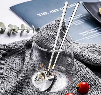 home Shovel long Spoon Stainless Steel Tea Spoon Coffee Spoon Ice Cream Dessert Spoon Tableware