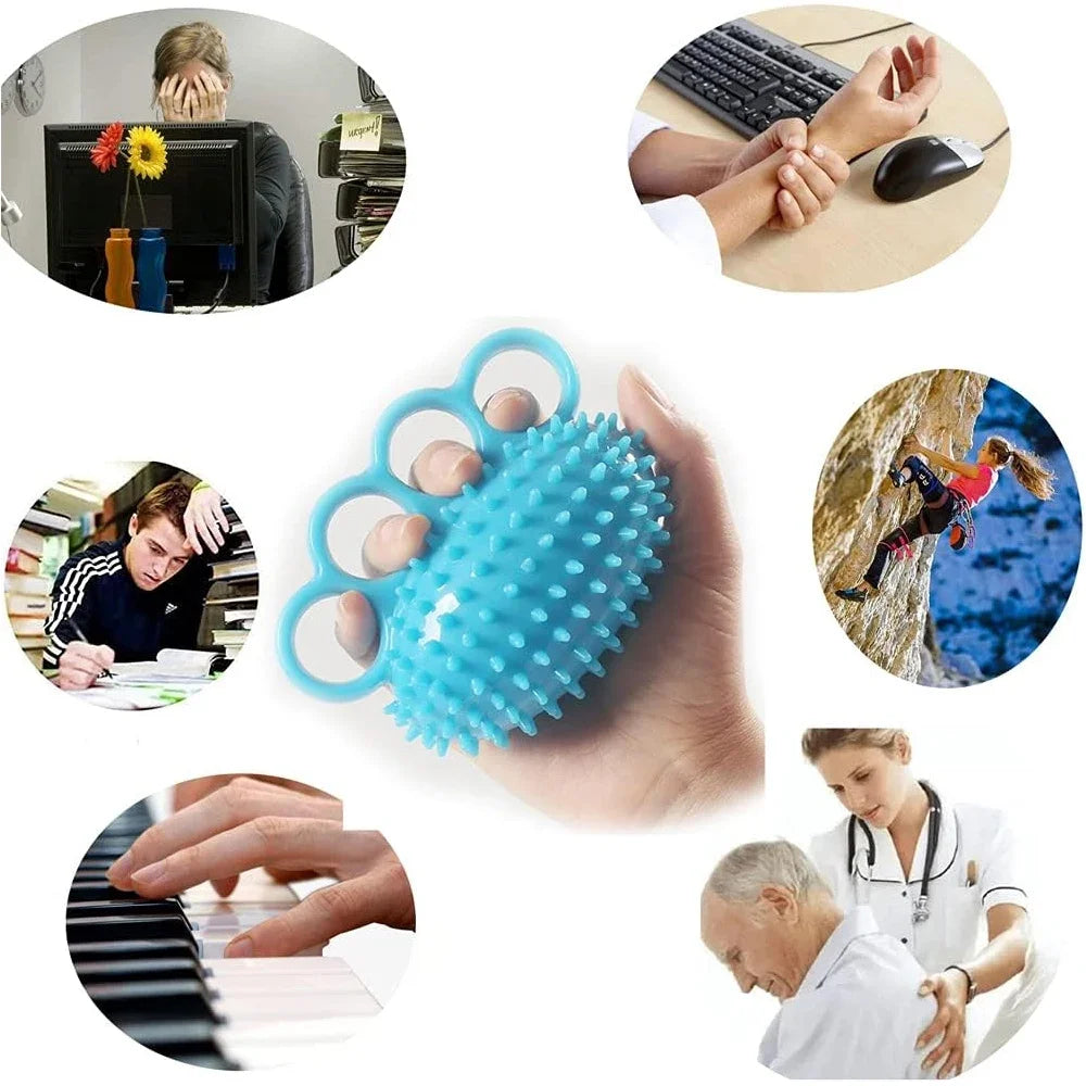 1Pcs Hand Grip Strengthener Finger Exerciser Ball for Patient Recovery Elderly Stroke Arthritis Therapy Anxiety Stress Relief