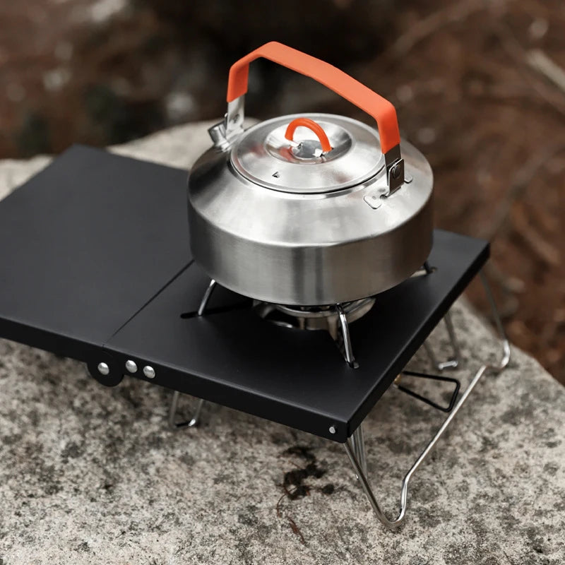 Outdoor Camping Spider Stove Table Folding Portable Mini Table Insulated Stainless Steel Heating BBQ Gas Stove Bracket