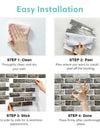 1/10pcs 3D Wall Sticker Self-adhesive Faux Brick Wall Panel Peel and Stick Kitchen Tile Backsplash Bathroom Wall Tile Sticker