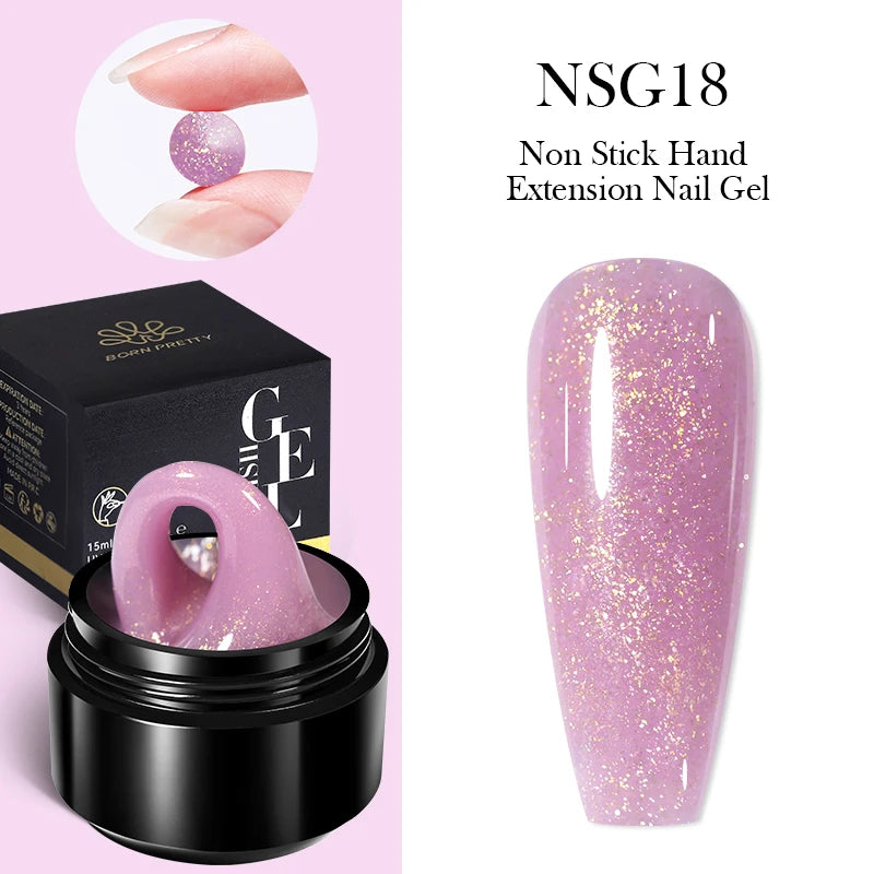 15ml Non Stick Hand Extension Gel Nail Polish Carving Flower Nail Art Shaping Solid Acrylic Nail Gel Varnish