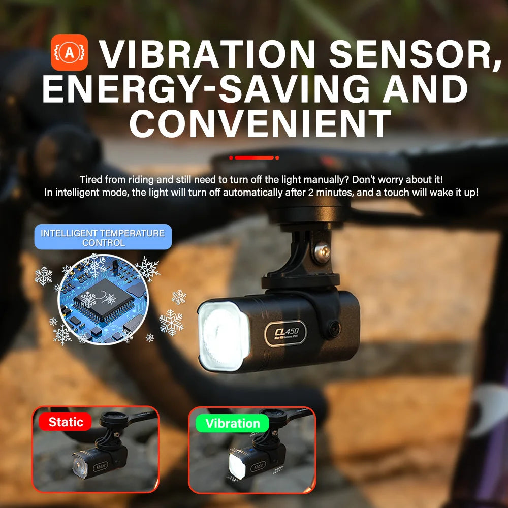 450LM Bike Light Commuting Mini Bicycle Lights LED Cycling Front Lamp IPX6 Compact Headlight Aluminum MTB Road Flashlight