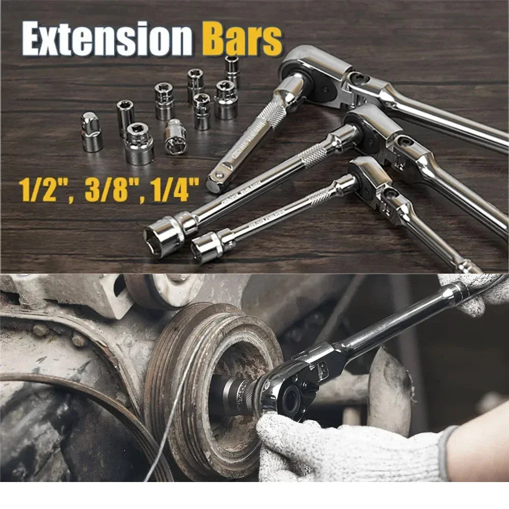 6pcs Flex Head Ratchet Set 1/4