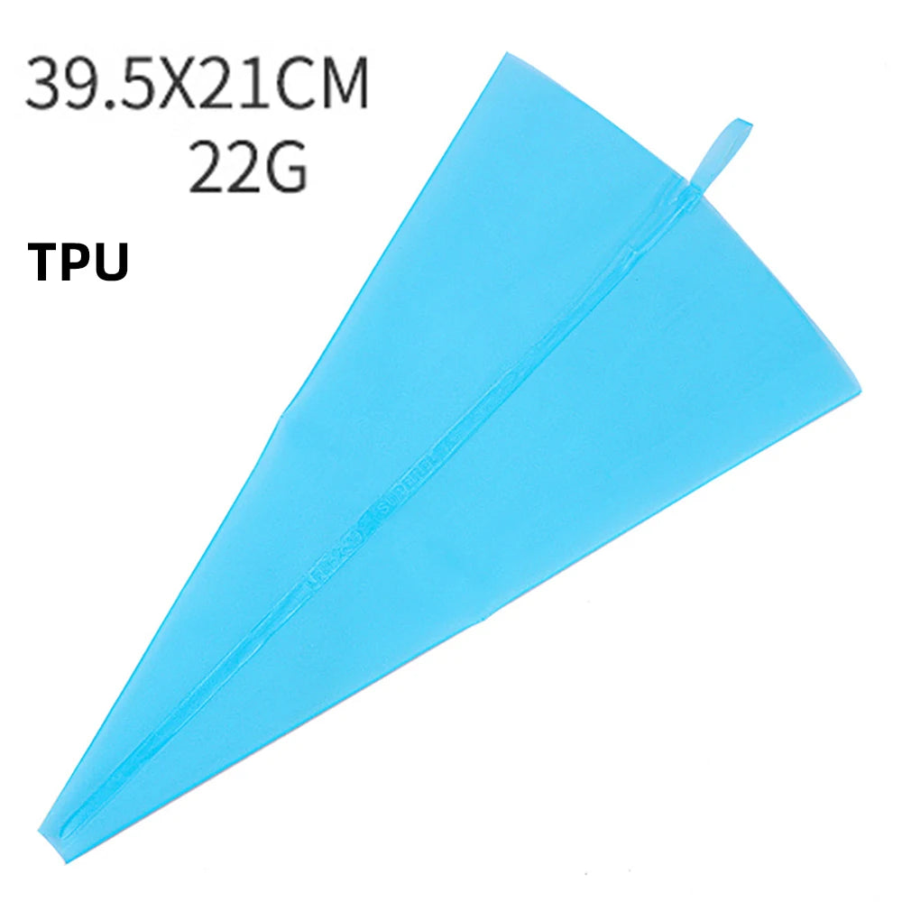 5 Sizes Silicone Icing Piping Cream Pastry Bag Reusable DIY Confectionery Bag Kitchen Accessories Cake Decorating Baking Tools