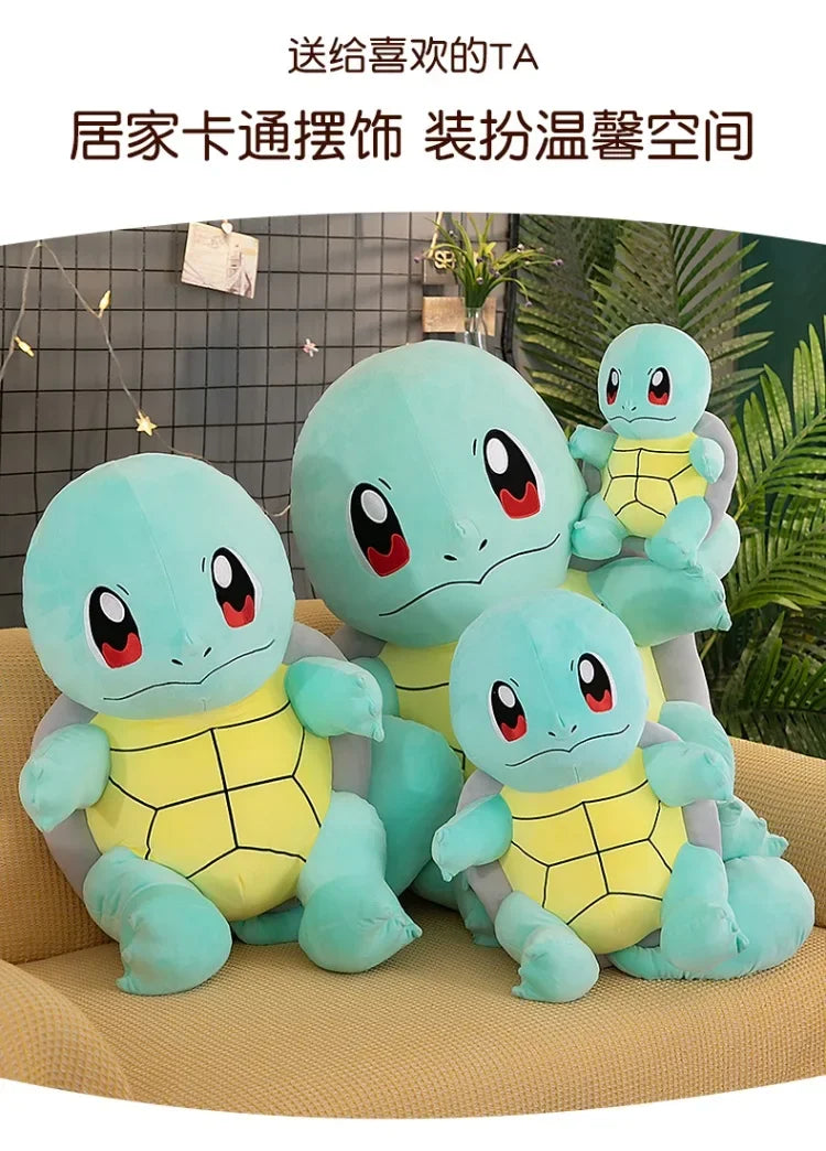 60cm Squirtle Plush Doll Big Size Pokemon Plush Toys Kawaii Stuffed Toys Cute Turtle Pillow Christmas Gift Toys for Boys Girls