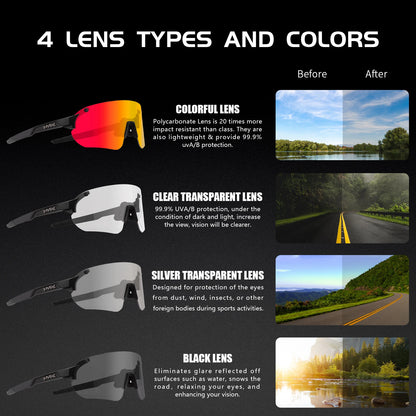 Cycling Sunglasses Men Lady Outdoor Sports Windproof Dustproof Goggles Road Mountain Biking Running Sun Glasses