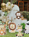 70cm Big Jungle Animal Party Stand Ornament Safari Happy Birthday Party Decoration Kids Jungle Woodland Party Decor Baby Shower