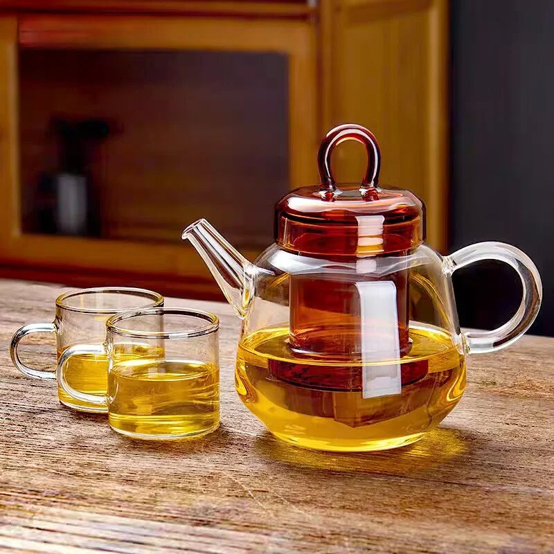 750ml Heat-Resistant High Borosilicate Glass Teapot With Tea Infuser Afternoon Tea Boiling Puer Flower Tea Pot Teaset Teaware