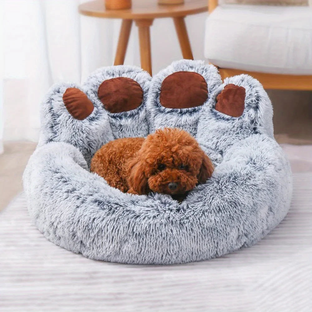 Bear Paw Plush Pet Bed Sofa Cushion for Dogs and Cats