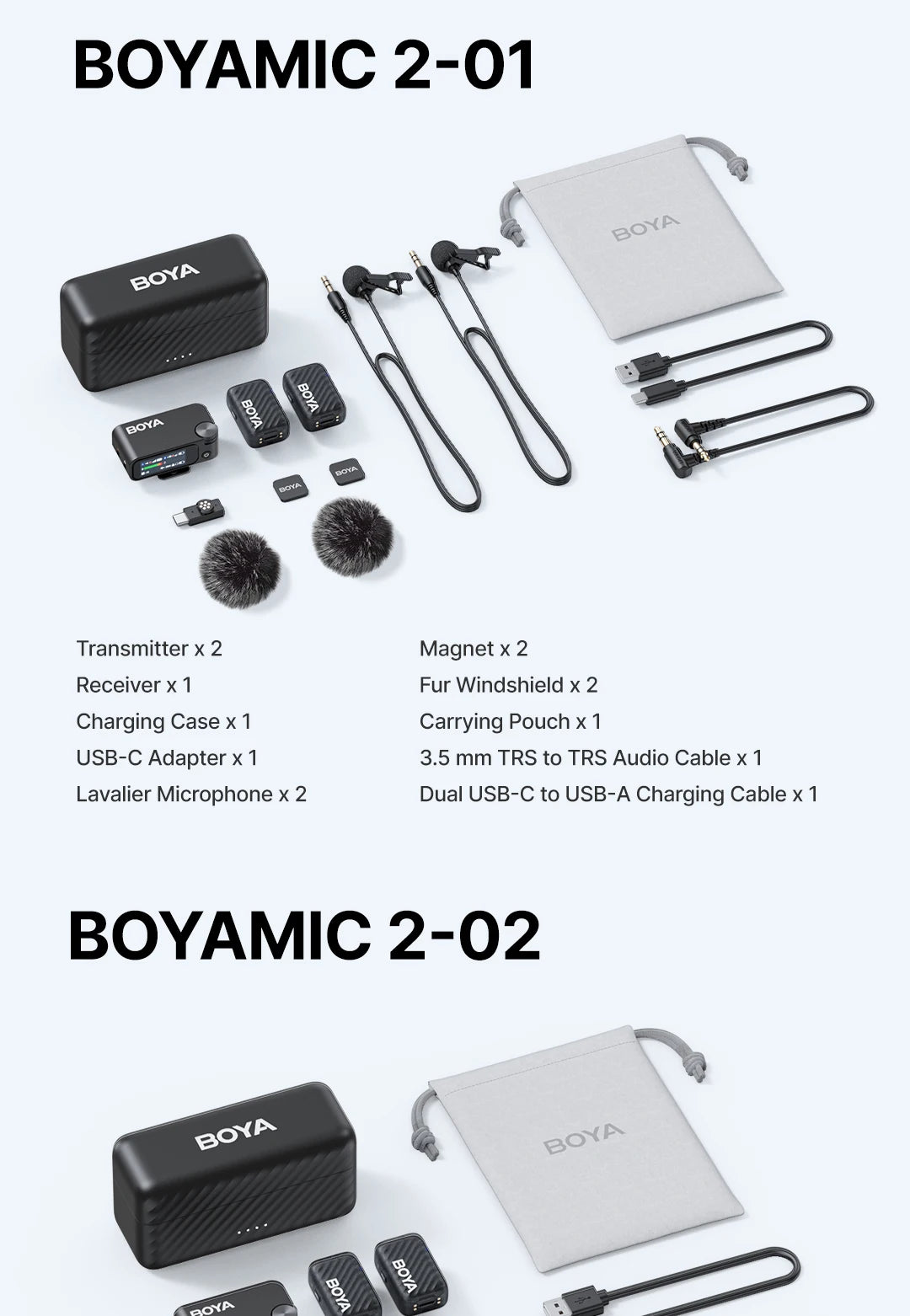 MIC 2 Wireless Lavalier Lapel Microphone for iPhone 15/16 Type-C Devices Android Camera Video Recording Vlog Streaming