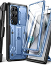 for Samsung Galaxy S23 Ultra S24 Case with Kickstand Slide Camera Cover Screen Protector Military Grade Shockproof 6.8"