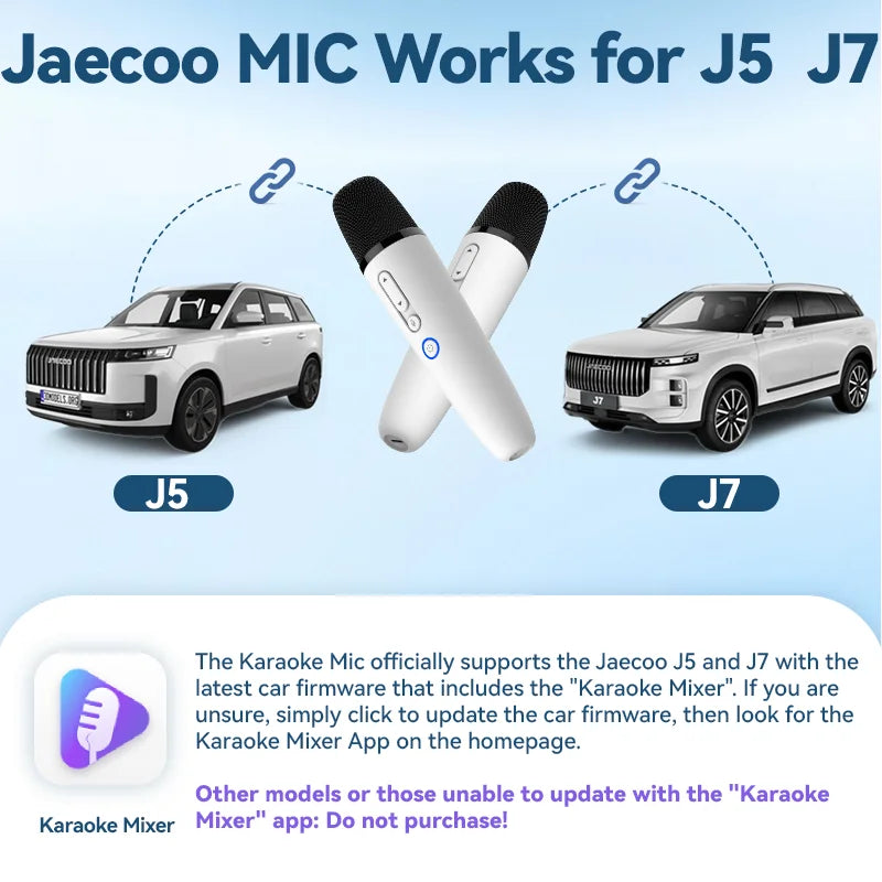 Official Jaecoo Car Karaoke Mic – Compatible with J5, J7, O7 Chery Group Caraoke Mic