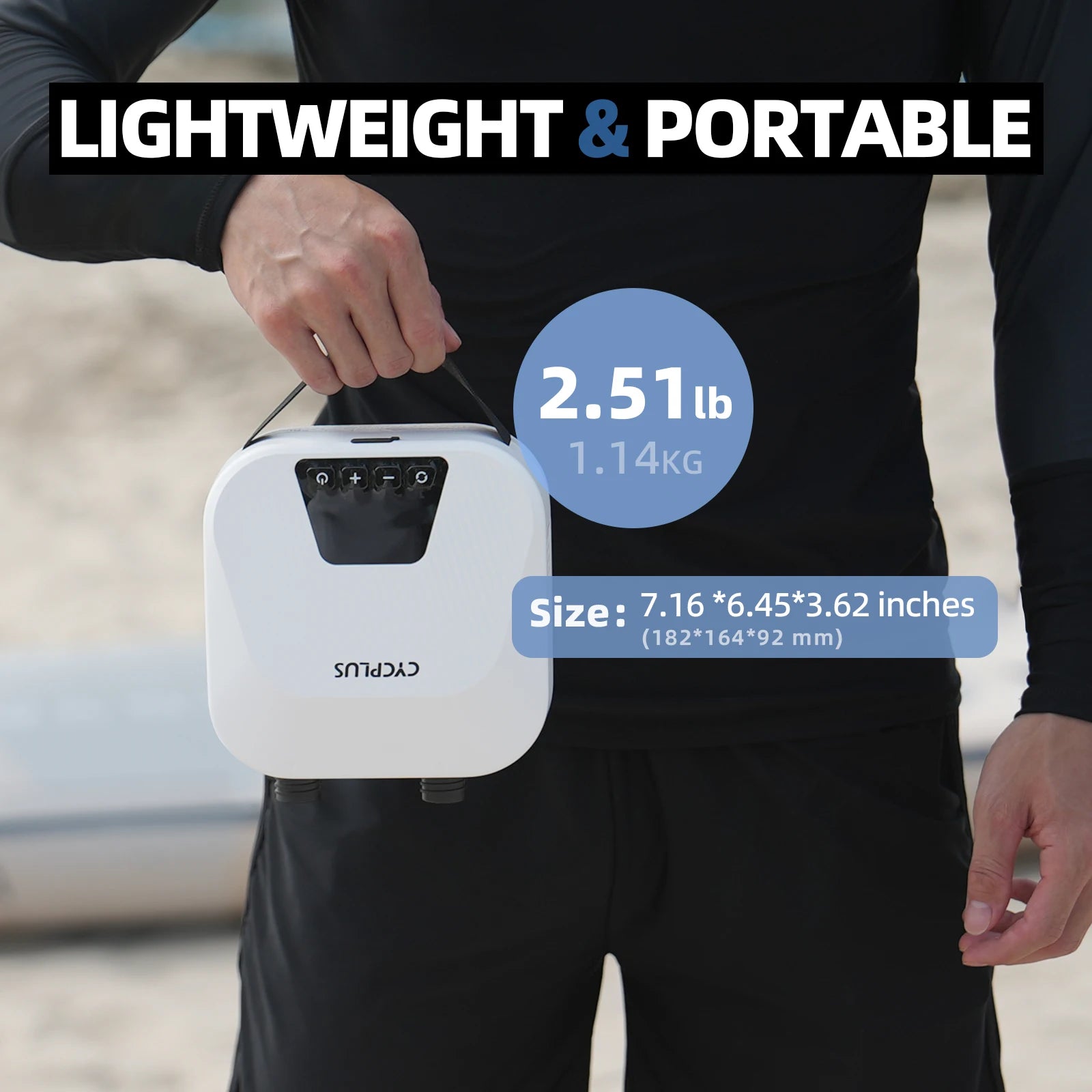 D14PRO 20PSI Electric SUP Inflation Pump 38.48Wh Battery for Sup Board Surfing Kite Inflatable Tent Boat  Air Mattress