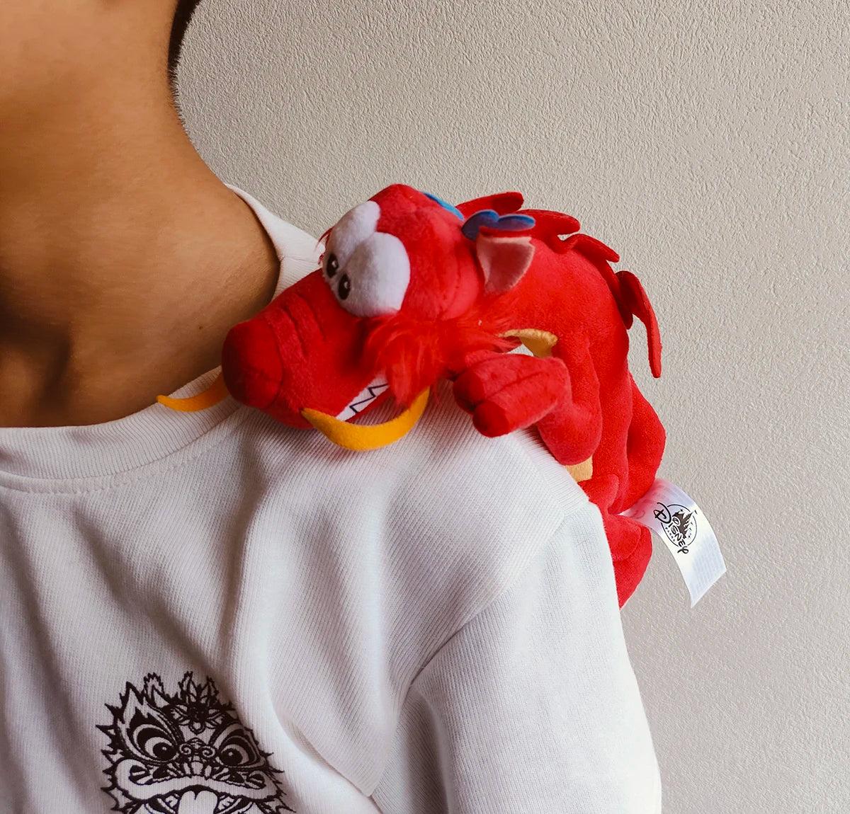New Disney Mulan Mushu Dragon Doll Shoulder Magnetic Pal Plush ToyGift
