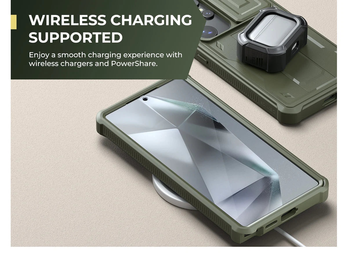 For Samsung Galaxy S25/S25 Plus/S25 Ultra 2025Case Full Body Shockproof Camera Cover &Built-in Screen Protector Kickstand