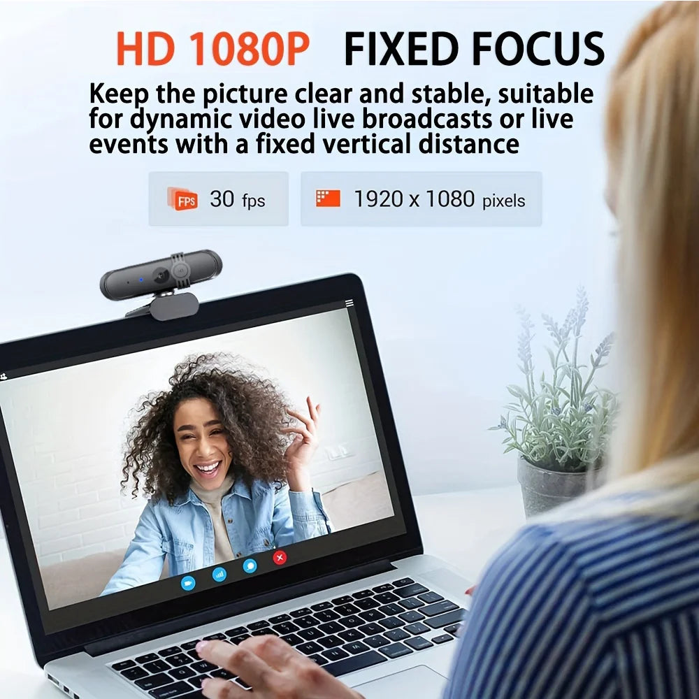 Webcam 1080P Web Camera Mini Usb Web Cam for Pc for Live Streaming  Conference Video Call for Laptop Pc Computer with Microphone