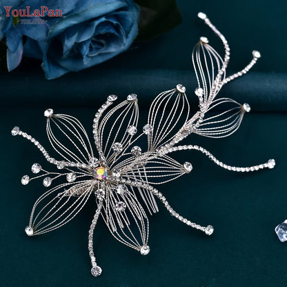 Rhinestone Hair Comb for Woman Bridal Hairpin Wedding Hair Ornament Accessories Party Bride Bridesmaid Hair Clip