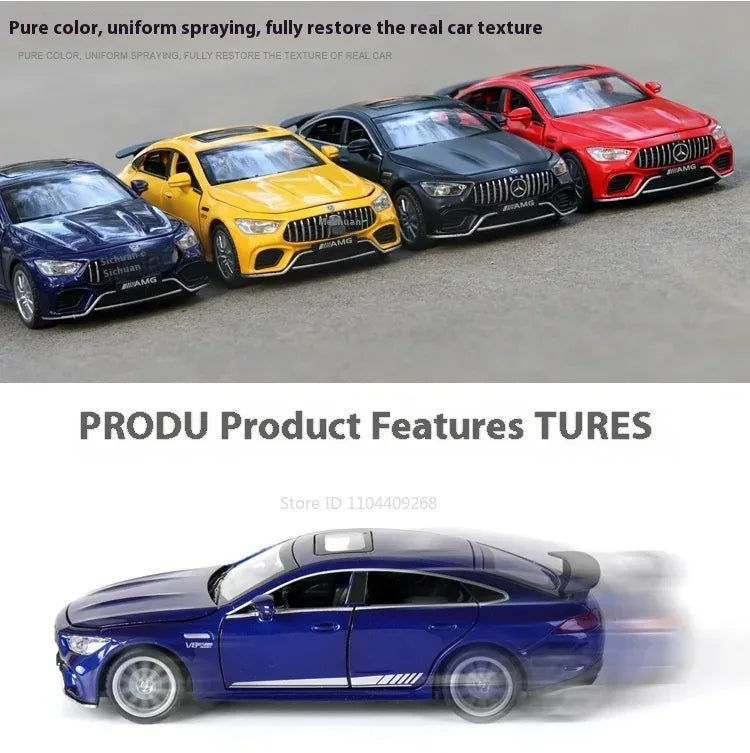 1:32 Scale 300SL GT63 V8 Sports Car Model Toy Metal Die-cast Sound Light Pull Back Vehicles Models Boys Hobby Ornaments Gifts